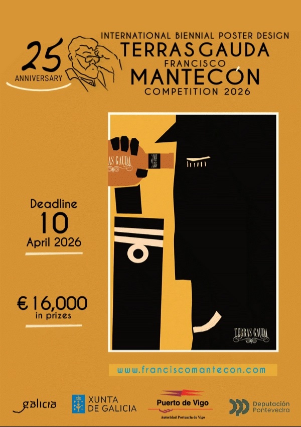 Internationaler Biennale-Plakatdesign-Wettbewerb Terras Gauda – Francisco Mantecón 2026