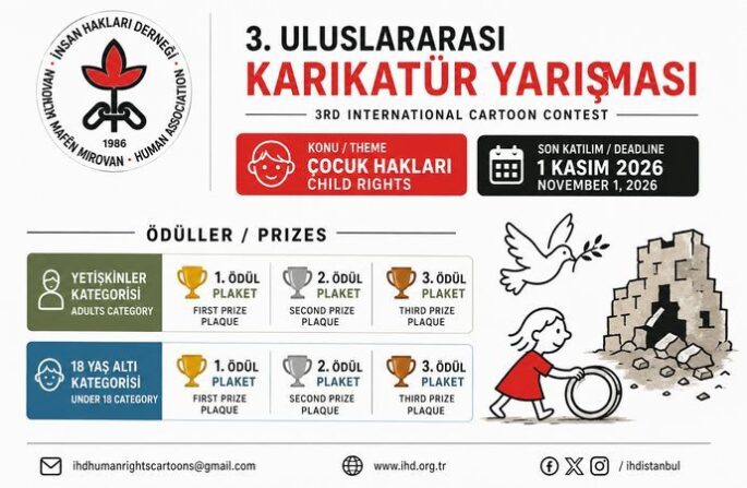 HUMAN RIGHTS ASSOCIATION ISTANBUL BRANCH 3rd INTERNATIONAL CARTOON CONTEST 2026
